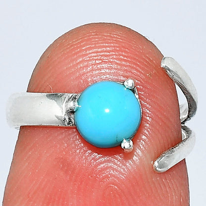 Adjustable Sleeping Beauty Turquoise Ring size-5 R-1176 SDR242252