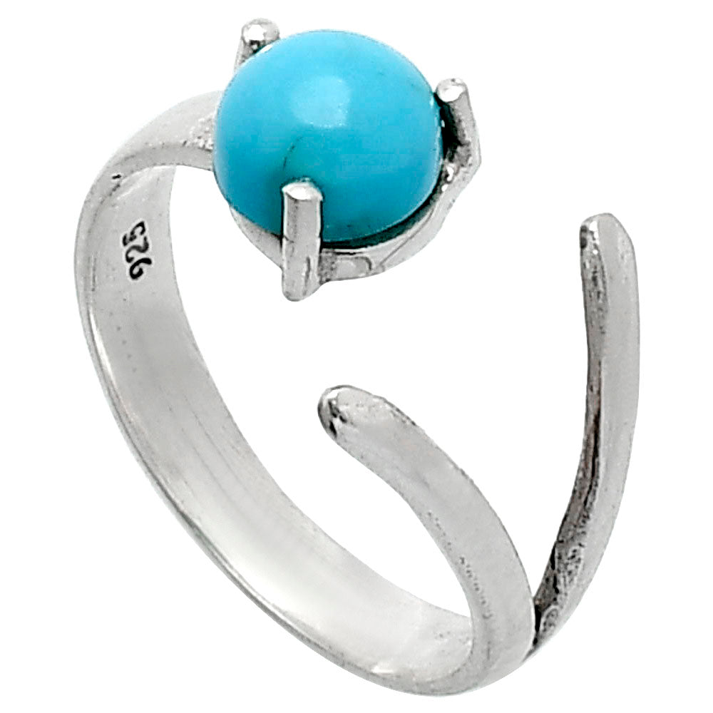 Adjustable Sleeping Beauty Turquoise Ring size-5 R-1176 SDR242252