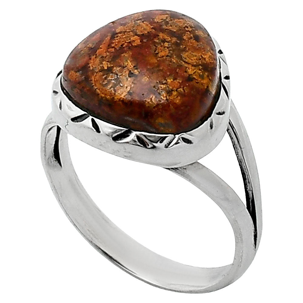 Natural Red Moss Agate Ring size-8 R-1074 SDR242357