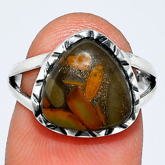 Natural Bamboo Jasper Ring size-7 R-1074 SDR242361