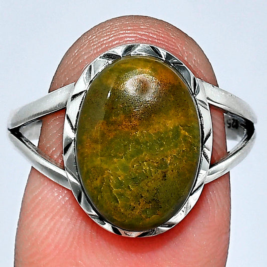 Natural Rhyolite - Rainforest Jasper Ring size-9 R-1074 SDR242399