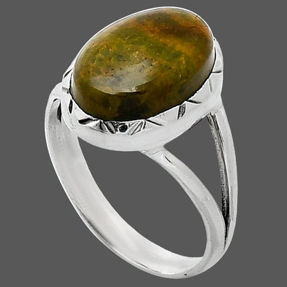 Natural Rhyolite - Rainforest Jasper Ring size-9 R-1074 SDR242399