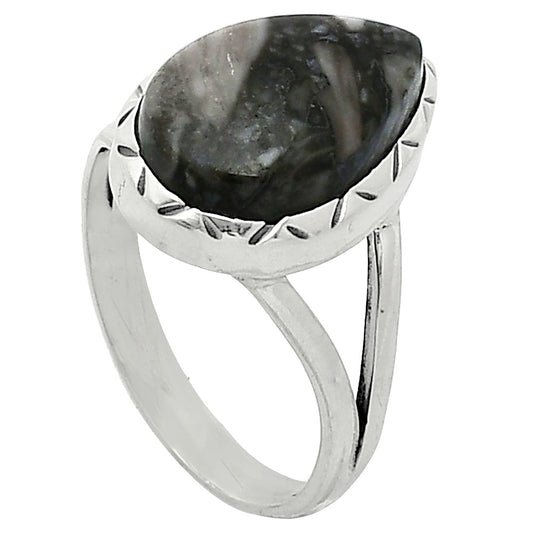 Natural Mexican Cabbing Fossil Ring size-8.5 R-1074 SDR242459