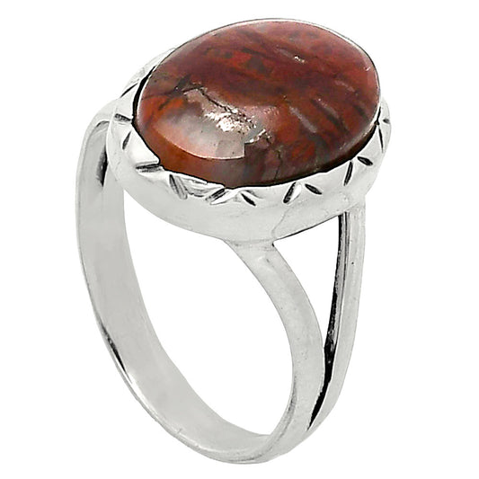 Natural Red Moss Agate Ring size-8.5 R-1074 SDR242477