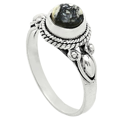 Natural Mexican Cabbing Fossil Ring size-6 R-1345 SDR242505