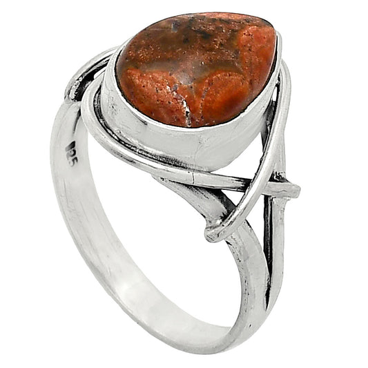 Natural Poppy Jasper Ring size-8 R-1054 SDR242561
