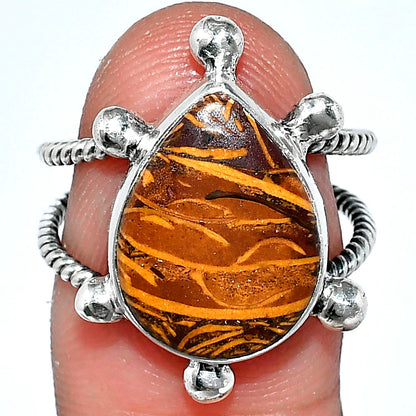 Coquina Fossil Jasper - India Ring size-7 R-1268 SDR242916