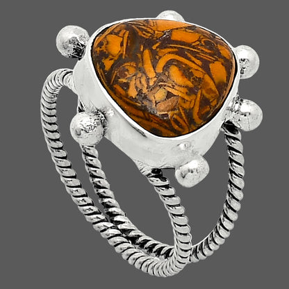 Coquina Fossil Jasper - India Ring size-7 R-1268 SDR242945