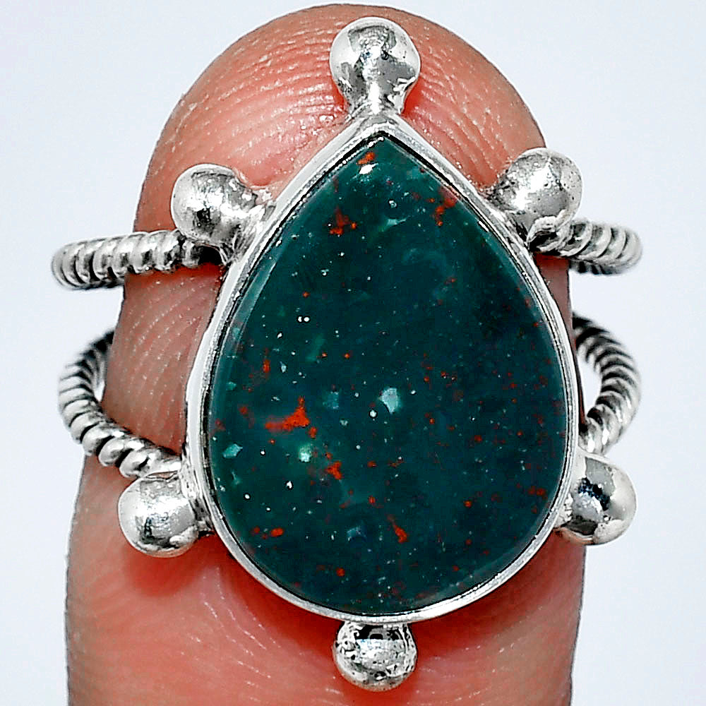 Natural Blood Stone - India Ring size-7 R-1268 SDR242948