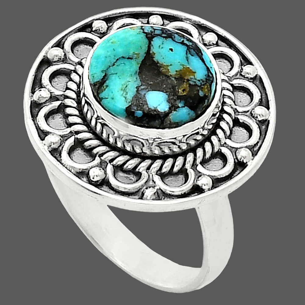 Lucky Charm Tibetan Turquoise Ring size-7 R-1256 SDR243077