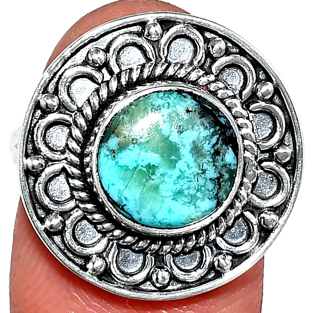 Lucky Charm Tibetan Turquoise Ring size-7 R-1256 SDR243079