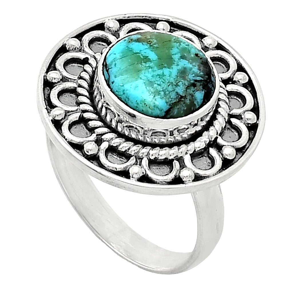 Lucky Charm Tibetan Turquoise Ring size-7 R-1256 SDR243079