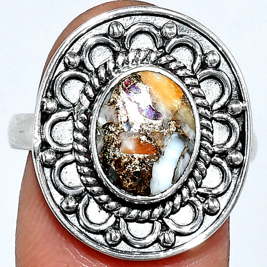 Spiny Oyster Turquoise - Arizona Ring size-8 R-1256 SDR243080