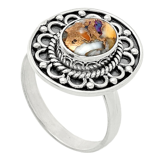 Spiny Oyster Turquoise - Arizona Ring size-8 R-1256 SDR243080