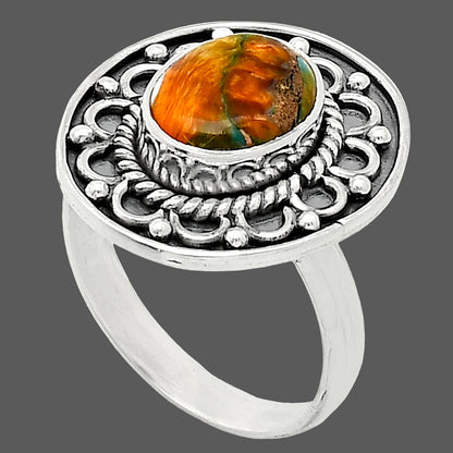 Spiny Oyster Turquoise - Arizona Ring size-8 R-1256 SDR243087