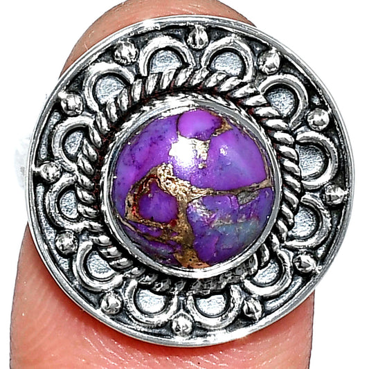 Copper Purple Turquoise - Arizona Ring size-7 R-1256 SDR243089