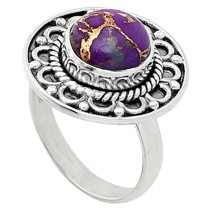 Copper Purple Turquoise - Arizona Ring size-7 R-1256 SDR243089