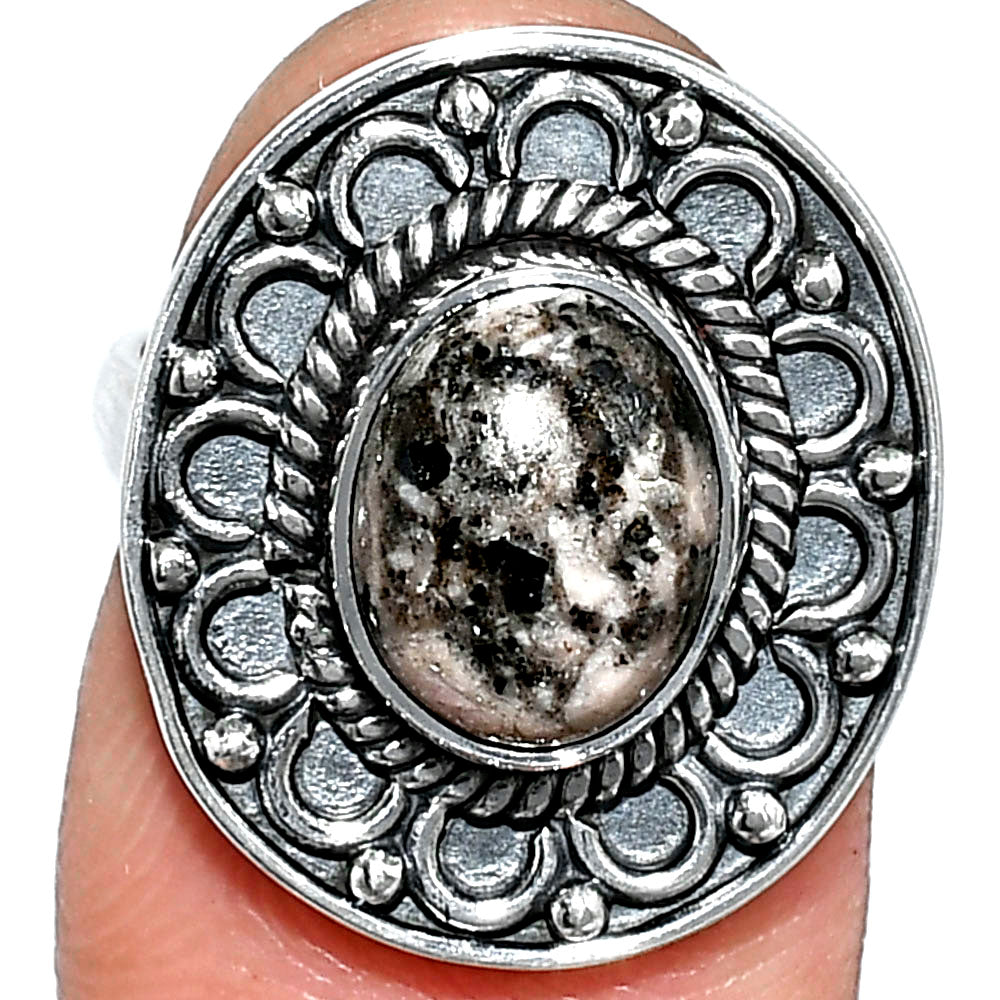 Natural Leopard Skin Jasper Ring size-6 R-1256 SDR243090