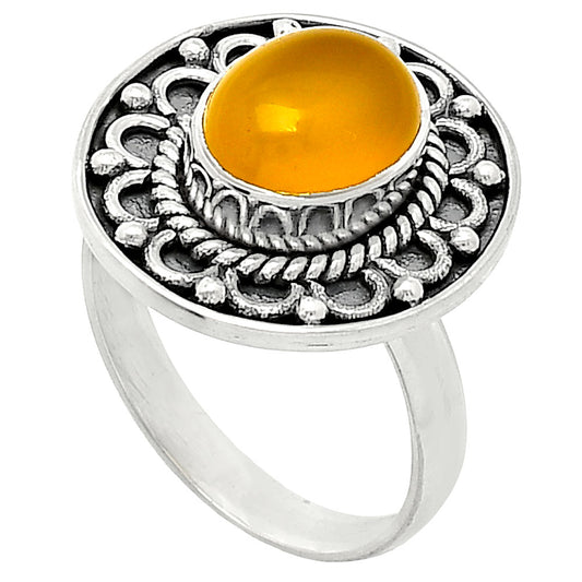 Natural Yellow Onyx Ring size-8 R-1256 SDR243092