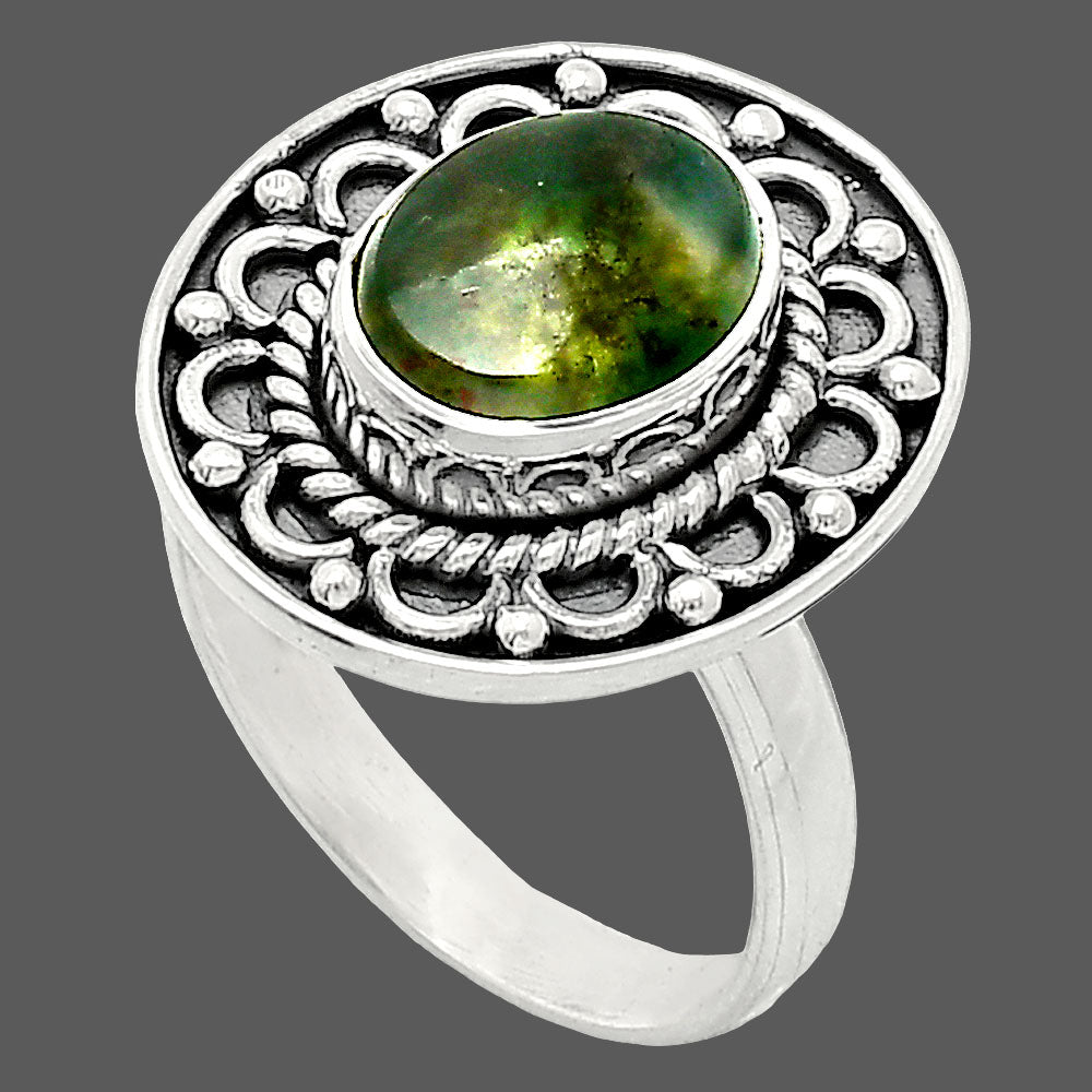 Natural Green Moss Agate - India Ring size-8 R-1256 SDR243110