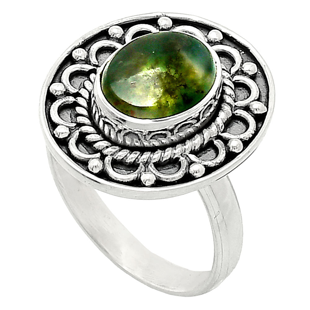 Natural Green Moss Agate - India Ring size-8 R-1256 SDR243110