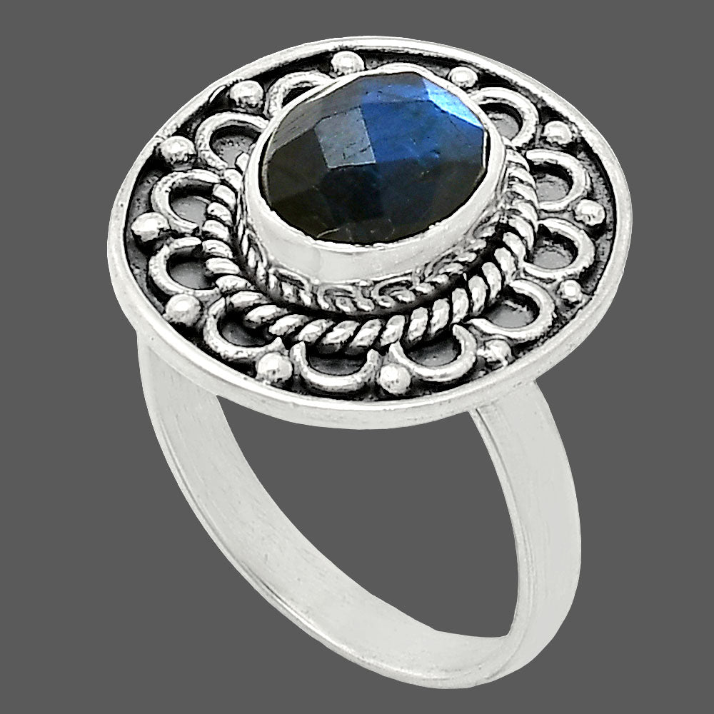 Blue Fire Labradorite Checker Ring size-8 R-1256 SDR243123