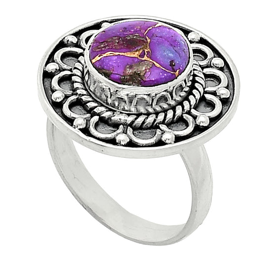 Copper Purple Turquoise - Arizona Ring size-6 R-1256 SDR243125