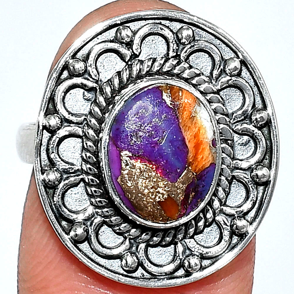 Spiny Oyster Turquoise - Arizona Ring size-7.5 R-1256 SDR243136