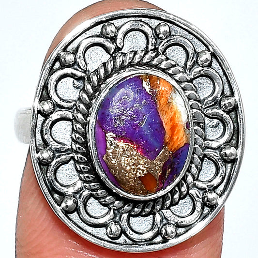 Spiny Oyster Turquoise - Arizona Ring size-7.5 R-1256 SDR243136
