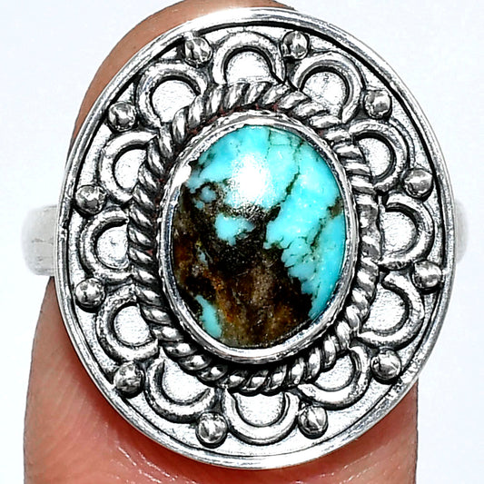 Lucky Charm Tibetan Turquoise Ring size-8 R-1256 SDR243137