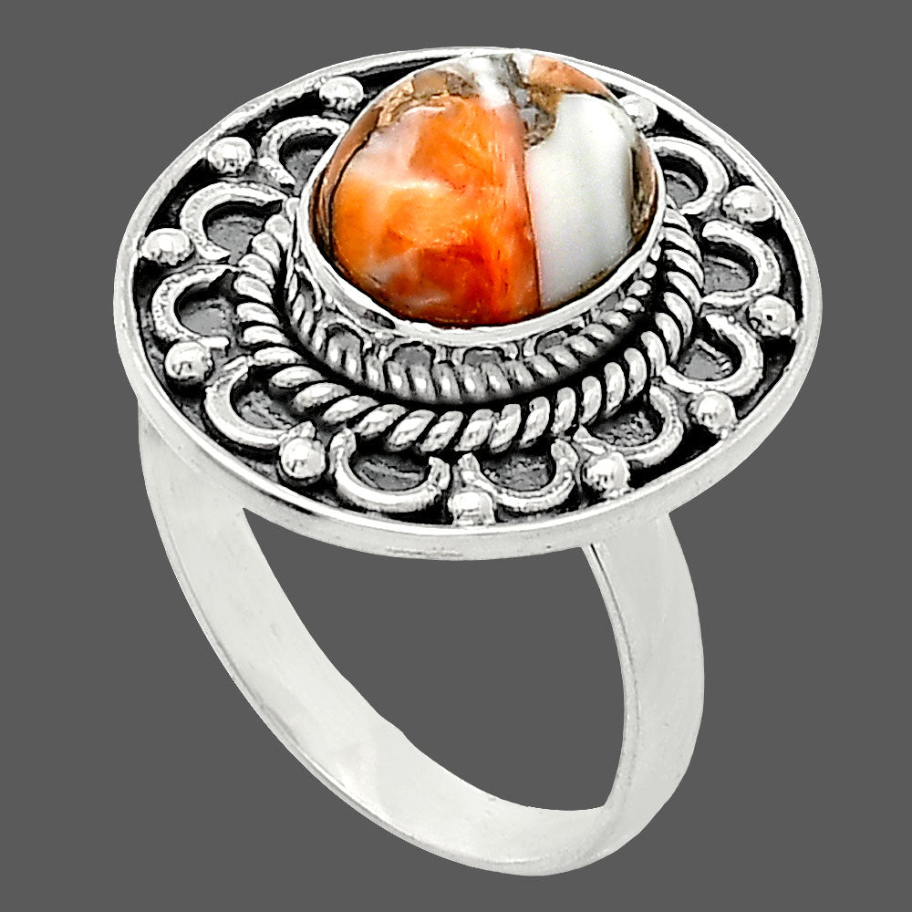 Spiny Oyster Turquoise - Arizona Ring size-7.5 R-1256 SDR243138