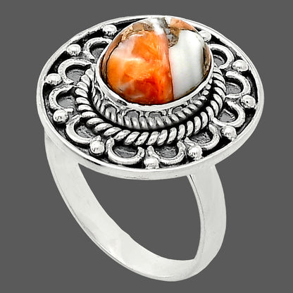 Spiny Oyster Turquoise - Arizona Ring size-7.5 R-1256 SDR243138