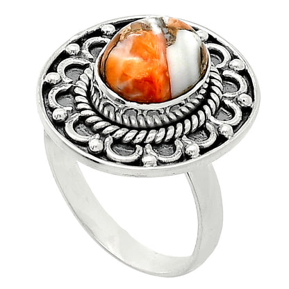 Spiny Oyster Turquoise - Arizona Ring size-7.5 R-1256 SDR243138