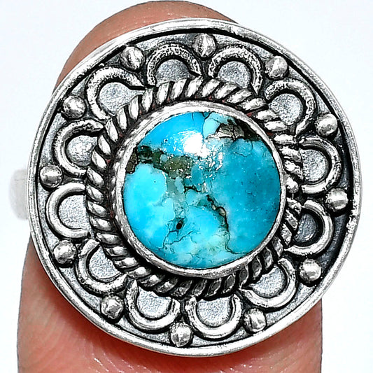 Kingman Turquoise With Pyrite Ring size-8 R-1256 SDR243139