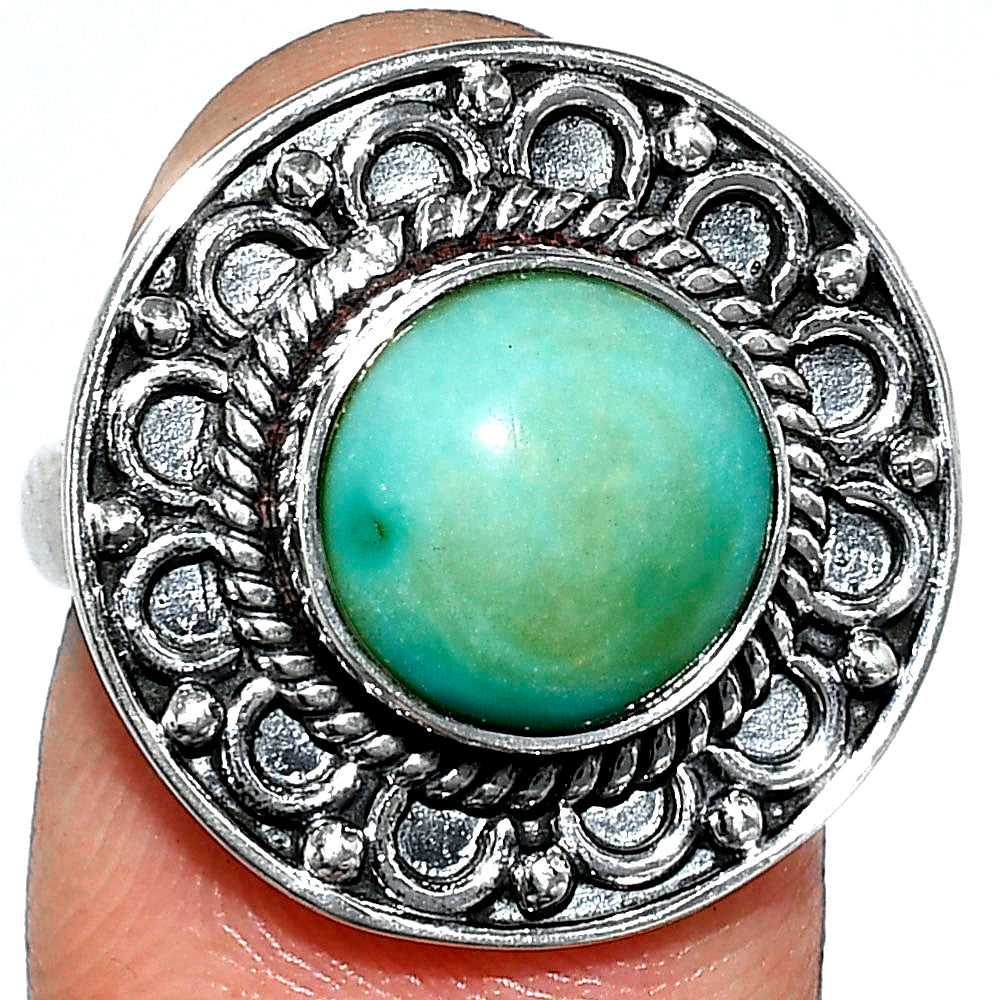 Natural Rare Turquoise Nevada Aztec Mt Ring size-6.5 R-1256 SDR243143