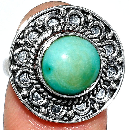Natural Rare Turquoise Nevada Aztec Mt Ring size-6.5 R-1256 SDR243143