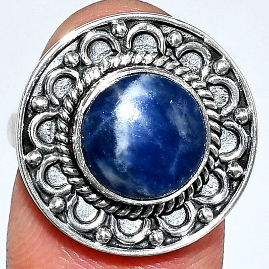 Natural Sodalite Ring size-6.5 R-1256 SDR243147