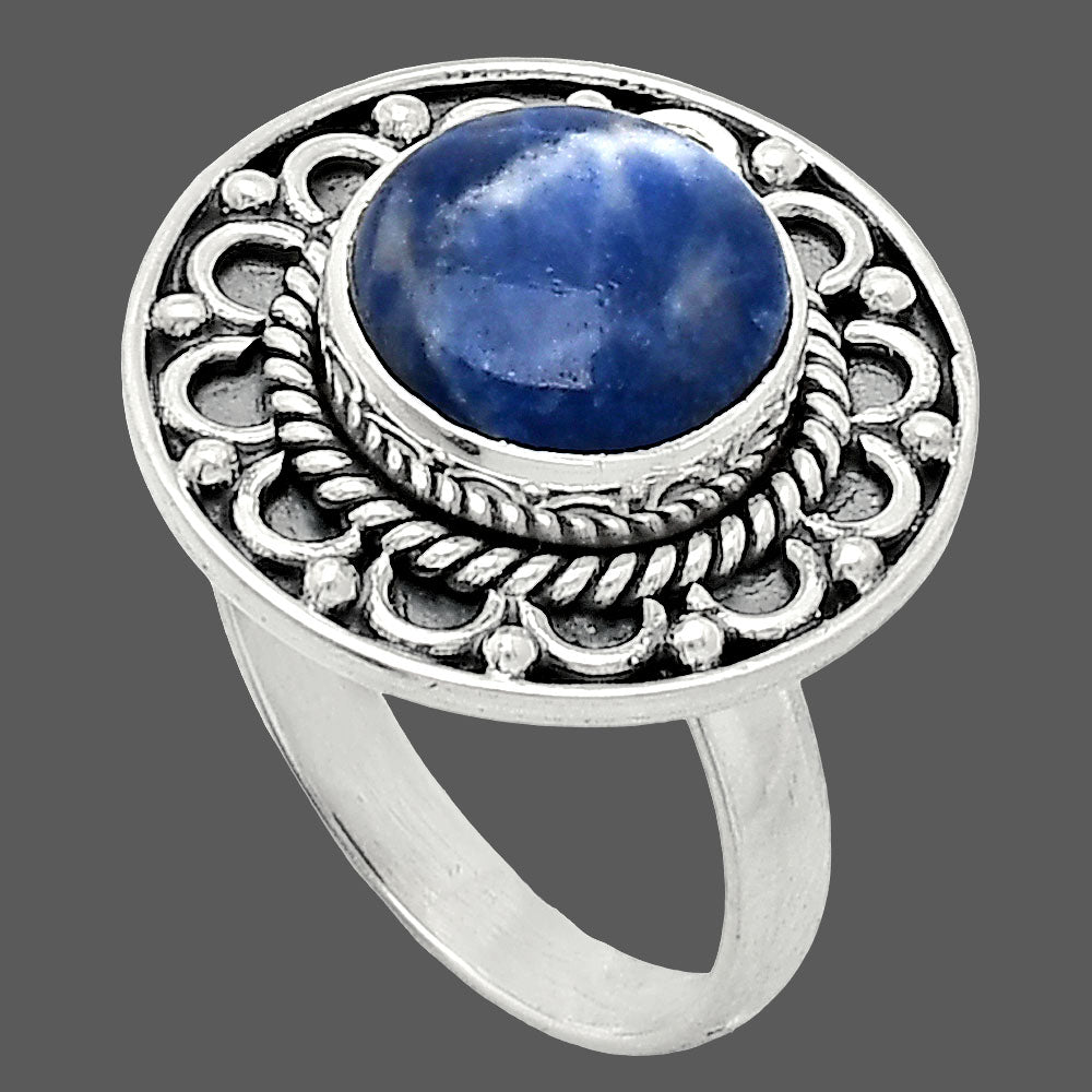 Natural Sodalite Ring size-6.5 R-1256 SDR243147