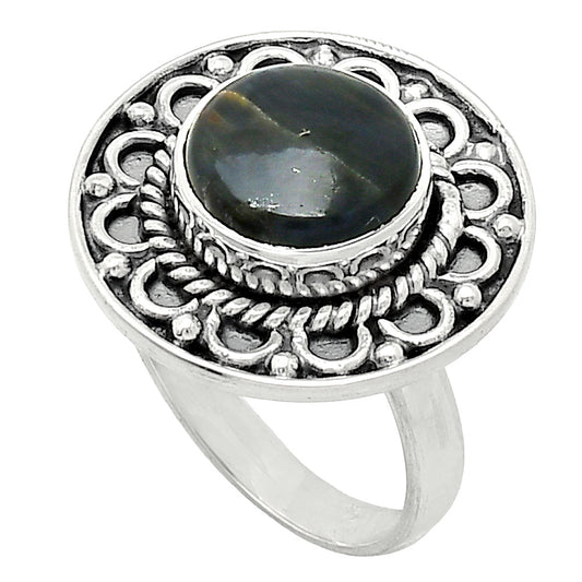 Natural Blue Tiger Eye Ring size-7 R-1256 SDR243148