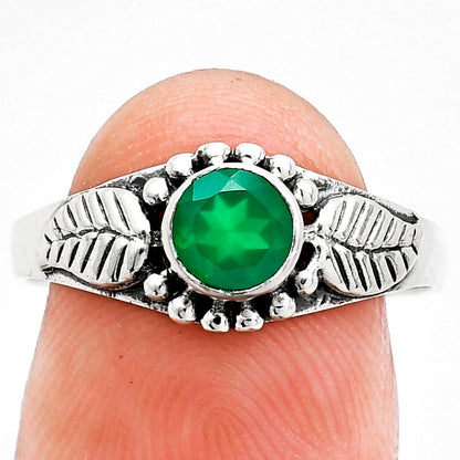 Natural Green Onyx Ring size-6 R-1404 SDR243549
