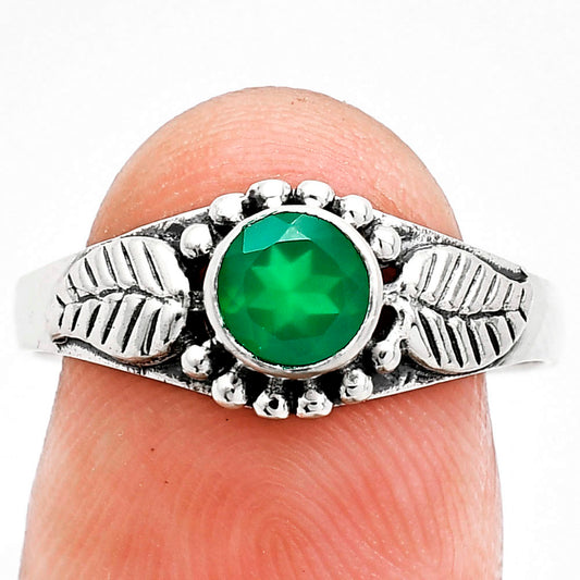 Natural Green Onyx Ring size-7 R-1404 SDR243551
