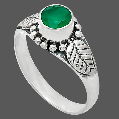 Natural Green Onyx Ring size-7 R-1404 SDR243551