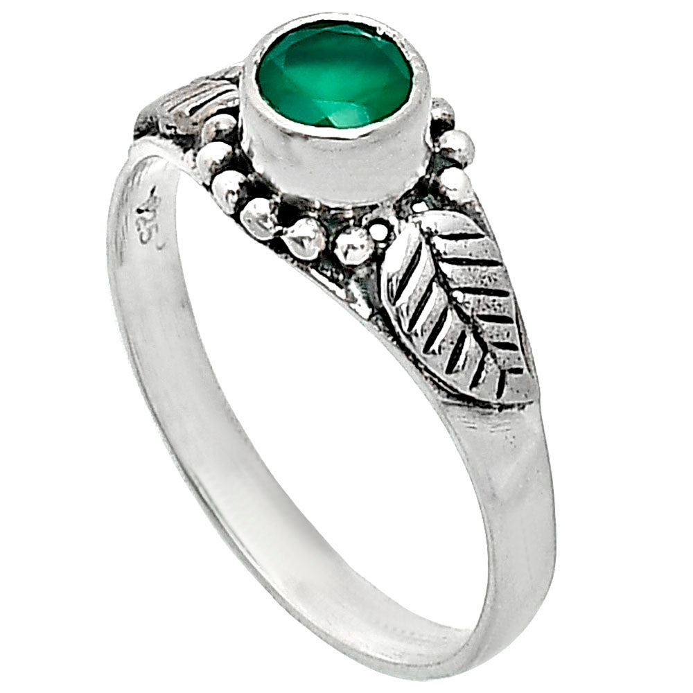 Natural Green Onyx Ring size-8 R-1404 SDR243571