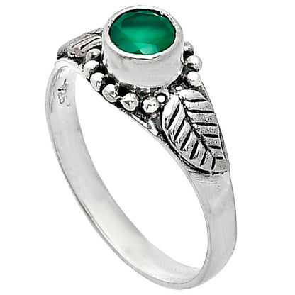 Natural Green Onyx Ring size-8 R-1404 SDR243571