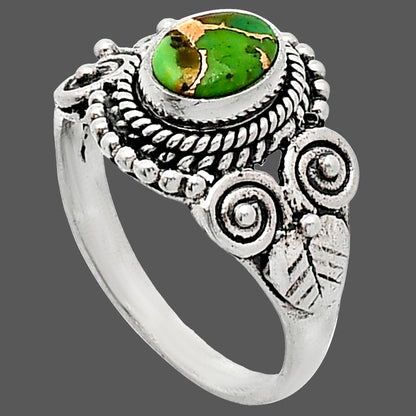 Copper Green Turquoise - Arizona Ring size-6 R-1280 SDR243634