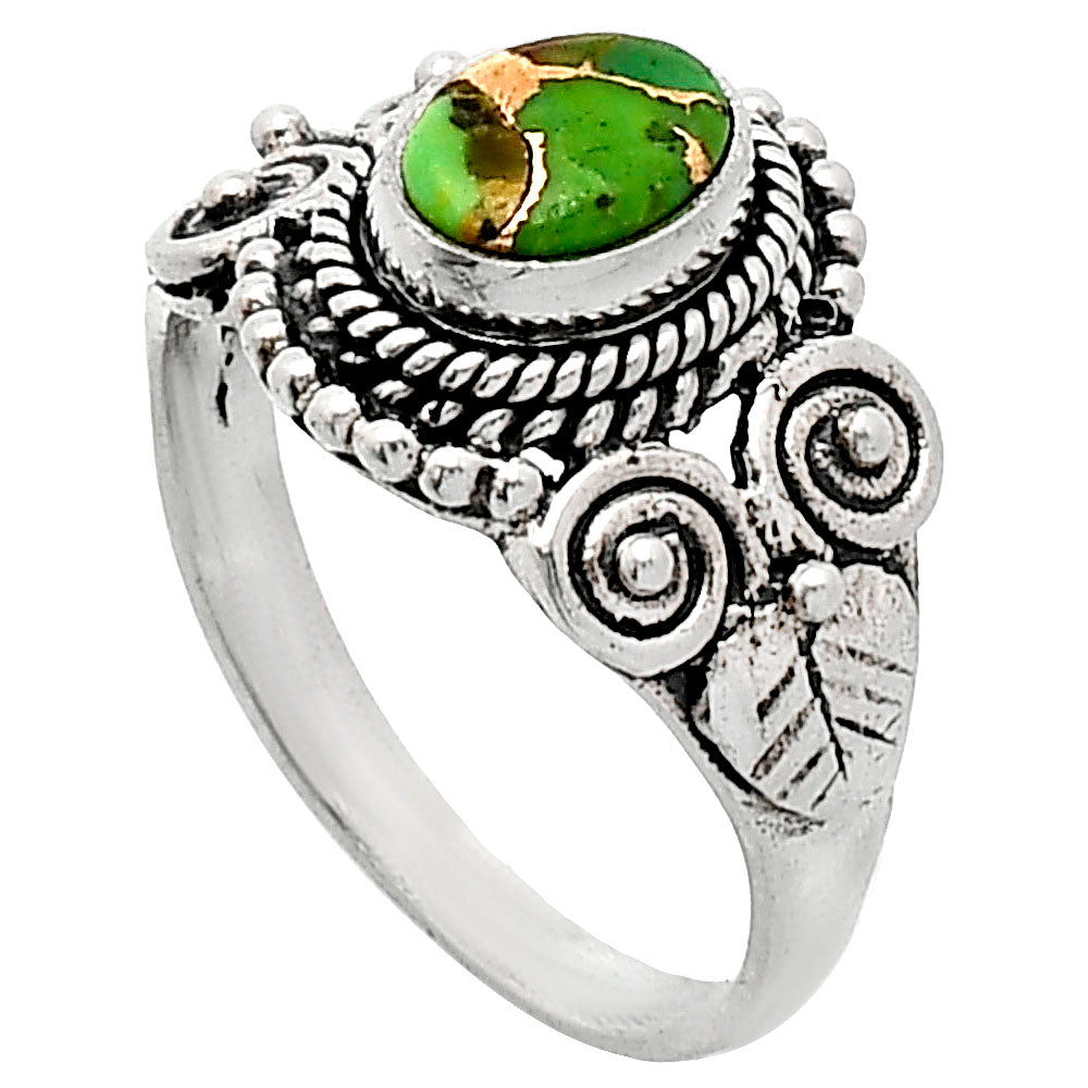Copper Green Turquoise - Arizona Ring size-6 R-1280 SDR243634