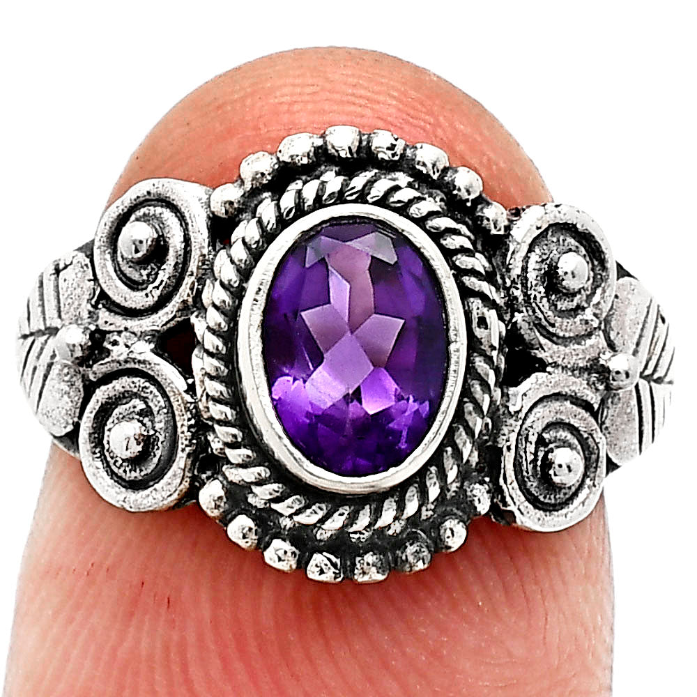 Natural African Amethyst Ring size-7 R-1280 SDR243645