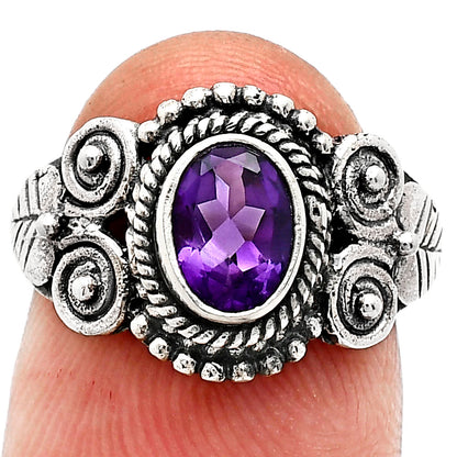 Natural African Amethyst Ring size-7 R-1280 SDR243645