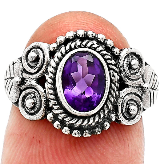 Natural African Amethyst Ring size-7 R-1280 SDR243646