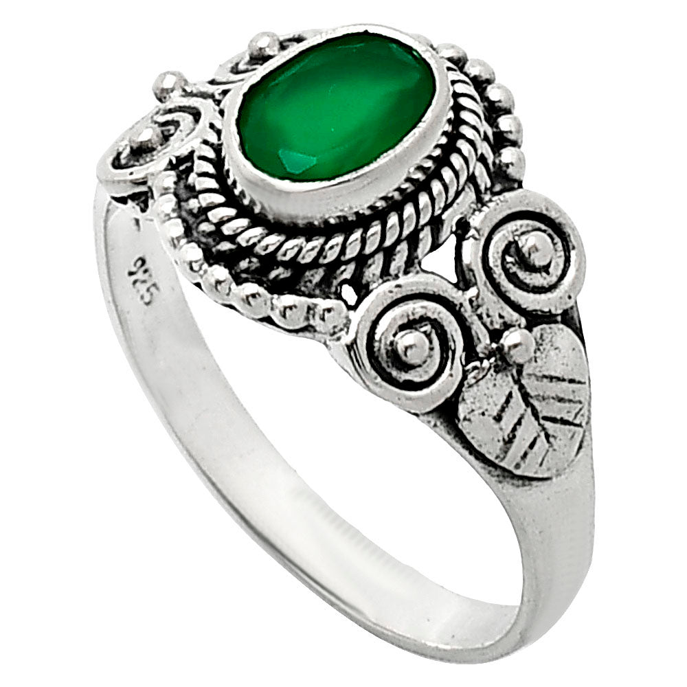 Natural Green Onyx Ring size-7 R-1280 SDR243672